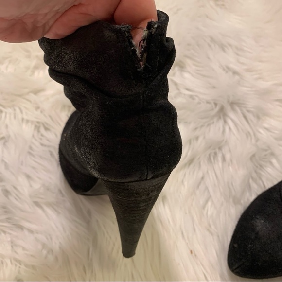 Elizabeth and James Reese Scrunch Heeled Black Boots - Picture 5 of 14